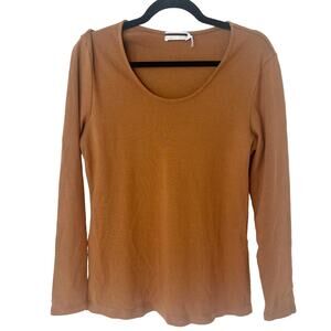 GRP1 brown cotton long sleeve top‎
